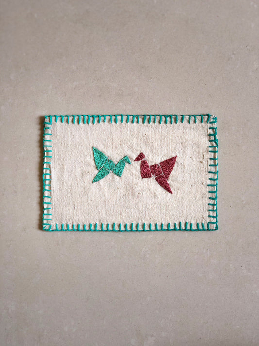 Handmade Valentines Day Postcard - Origami