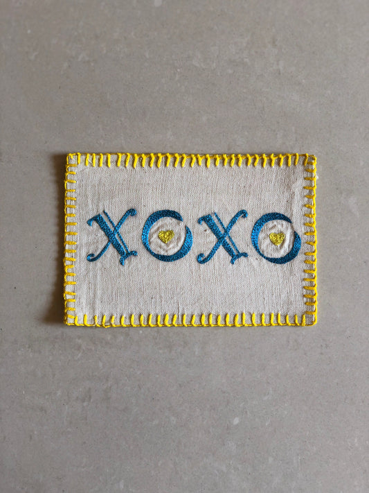 Handmade Valentines Day Postcard - XOXO